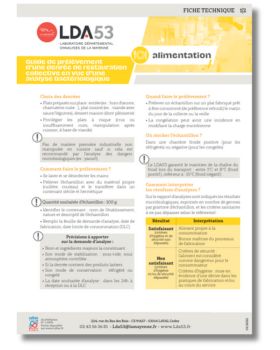 fiche technique alimentation guide