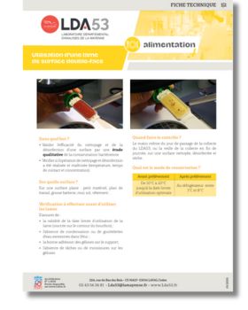 Fiche technique alimentation lame surface